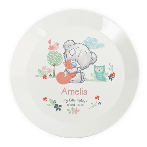 Personalised Tiny Tatty Teddy Woodland Animal Plastic Plate £14.99